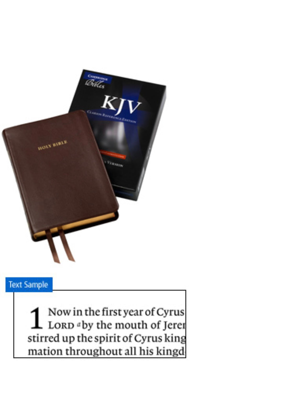 Cambridge KJV Clarion Reference Bible, Black Edge-lined Goatskin Leather, KJ486:XE Black Goatskin Leather