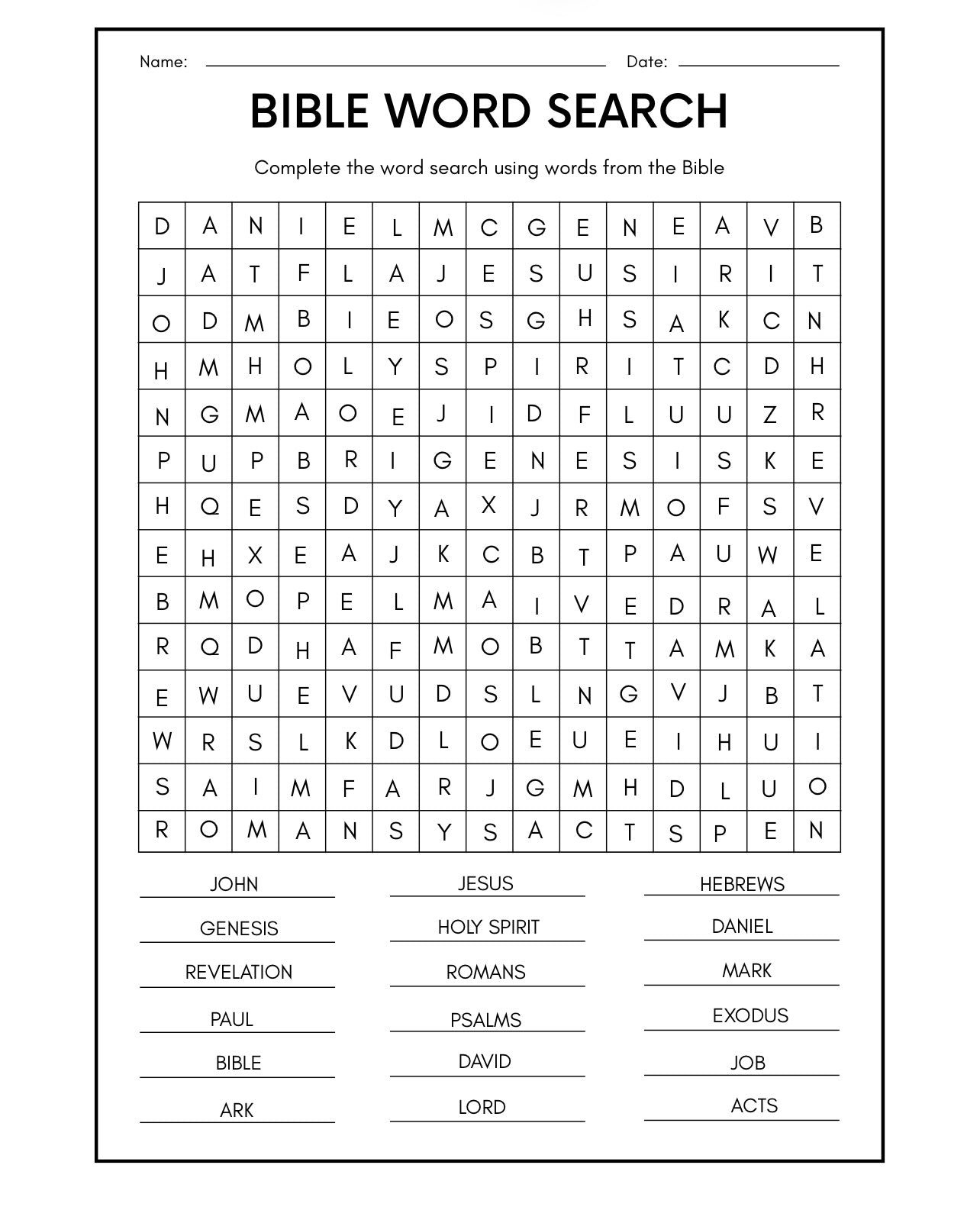 Bible Word Search