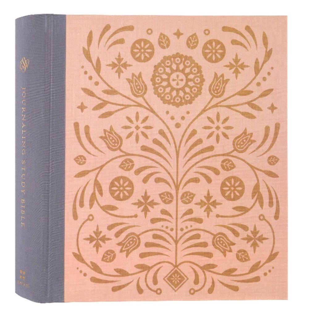 ESV Journaling Study Bible - Blush/Ochre Floral Design