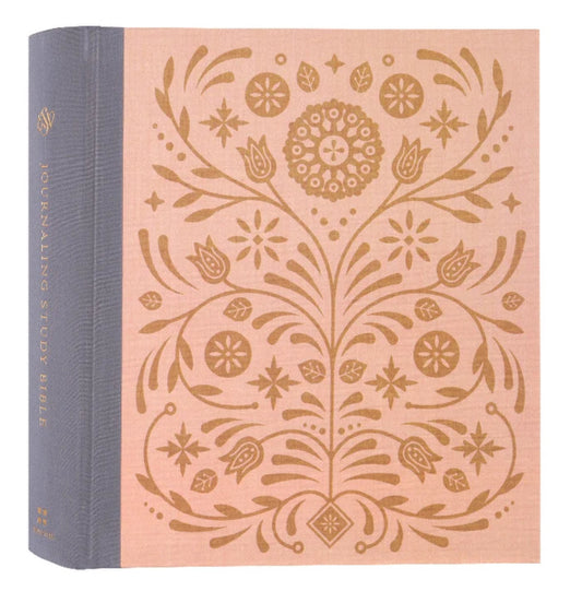ESV Journaling Study Bible - Blush/Ochre Floral Design