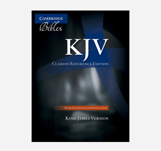 Cambridge KJV Clarion Reference Bible, Black Edge-lined Goatskin Leather, KJ486:XE Black Goatskin Leather
