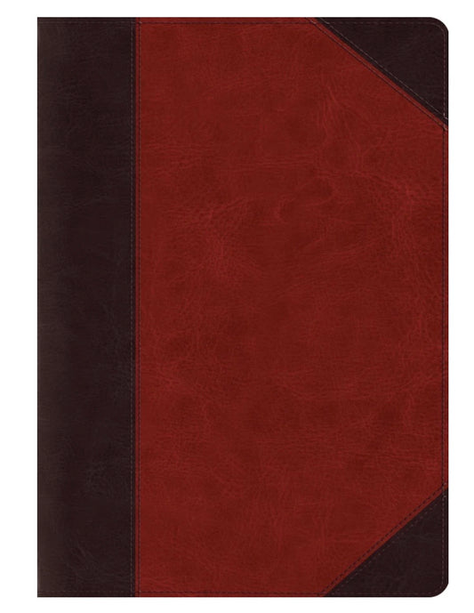 ESV Study Bible Large Print Brown/Cordovan Portfolio Design (Black Letter Edition)
